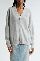 Acne Studios Keve Face Patch Wool Cardigan at Nordstrom,