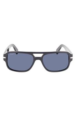 FERRAGAMO 58mm Navigator Sunglasses in Blue at Nordstrom