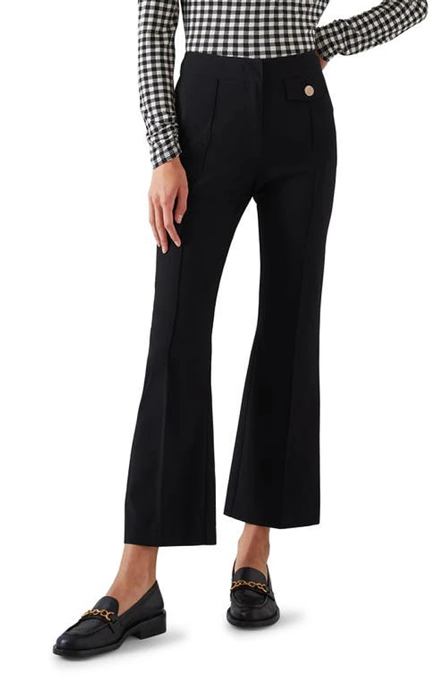 LK Bennett Soni Crop Flare Trousers Black at Nordstrom, Us