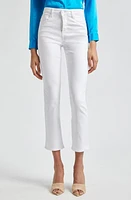 L'AGENCE Tati High Waist Ankle Micro Bootcut Jeans Blanc Coated at Nordstrom,