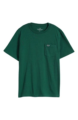 vineyard vines Kids' Pocket T-Shirt Hunter Green at