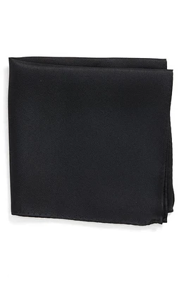 Nordstrom King Twill Silk Pocket Square in Black at Nordstrom