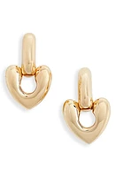 Annika Inez Small Heart Drop Earrings in Gold at Nordstrom