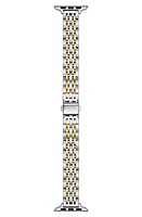 The Posh Tech Rainey Two-Tone Stainless Steel Skinny Apple Watch Bracelet Watchband in Silver/Gold at Nordstrom, Size 38Mm