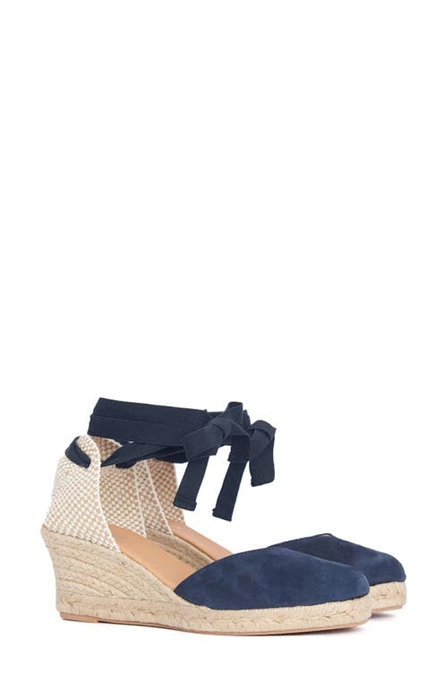 Barbour Juana Ankle Wrap Espadrille Wedge d'Orsay Pump Dk Navy at Nordstrom,