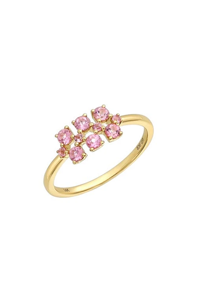 Bony Levy 14K Gold Semiprecious Stone Stackable Ring Yellow Pink Topaz at Nordstrom,