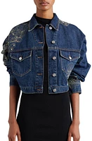 Isabel Marant Isleya Embroidered Denim Jacket Blue at Nordstrom, Us