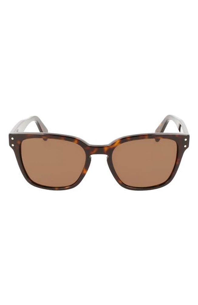 FERRAGAMO Gancini 55mm Rectangular Sunglasses in Tortoise at Nordstrom