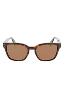 FERRAGAMO Gancini 55mm Rectangular Sunglasses in Tortoise at Nordstrom