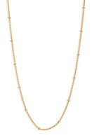 Monica Vinader 21-Inch Fine Beaded Chain in Gold at Nordstrom, Size 21 In