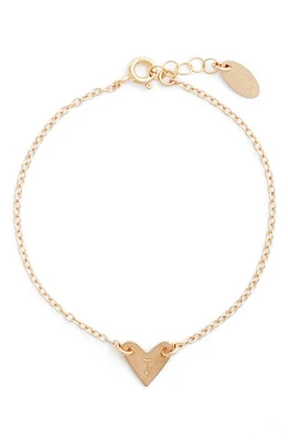 Nashelle Initial Heart Bracelet in Gold-T at Nordstrom