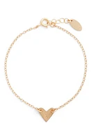 Nashelle Initial Heart Bracelet in Gold-T at Nordstrom