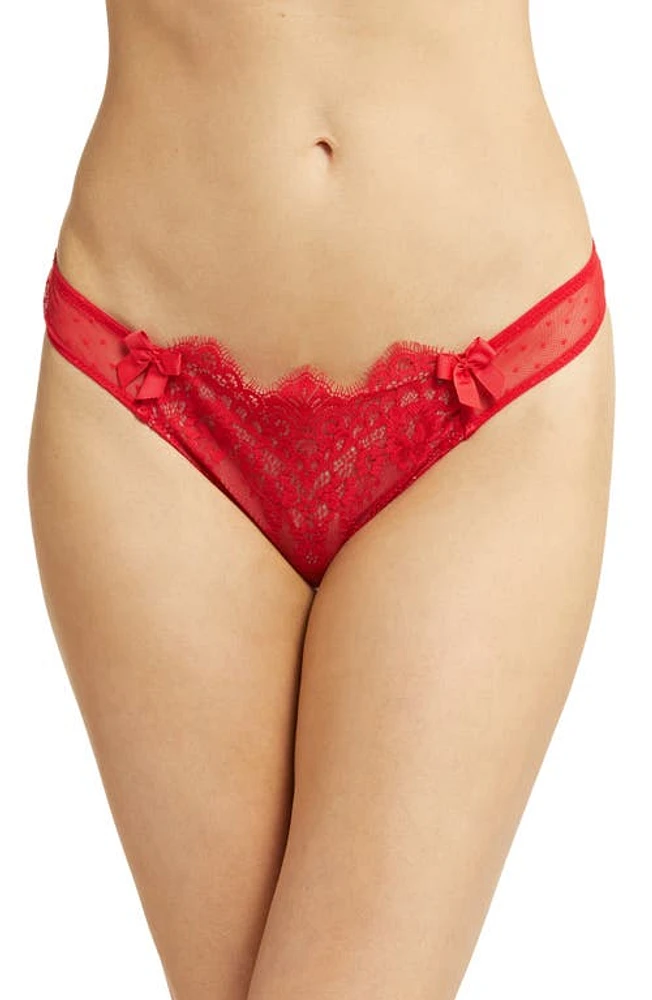 Hunkemöller Marilee Lace Thong Tango Red at Nordstrom,