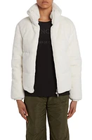 Moncler Pluvier Fleece Puffer Jacket White at Nordstrom,