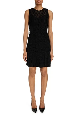 Chloé Tweed Lace A-Line Dress in Black at Nordstrom, Size Large