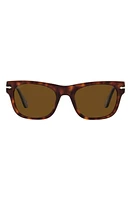 Persol 52mm Polarized Rectangle Sunglasses in Brown/polar Grey at Nordstrom