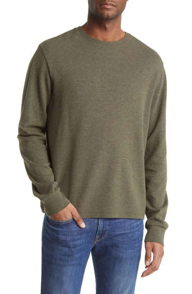 FRAME Duo Fold Long Sleeve Cotton T-Shirt Heather at Nordstrom,