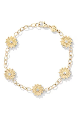 Orly Marcel Sacred Flower Reversible Diamond & Emerald Station Bracelet in Gold at Nordstrom