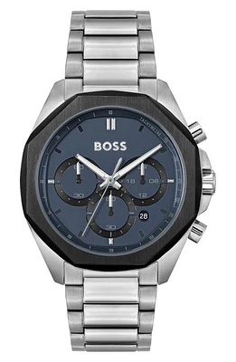 BOSS Cloud Bracelet Watch, 43mm in Blue at Nordstrom