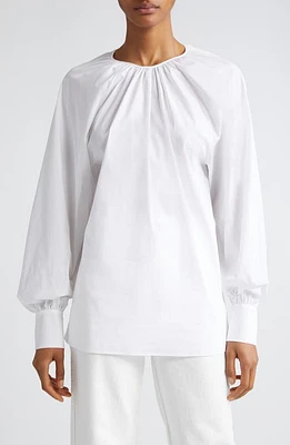 Eleventy Gathered Neck Top White at Nordstrom, Us