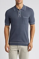 Rails Hardy Tipped Short Sleeve Polo Sweater Faded Navy at Nordstrom,