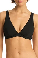 Sea Level Essentials Longline Triangle Bikini Top at Nordstrom, Us