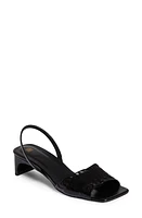 TOTEME The Gathered Scoop Heel Sandal Black at Nordstrom,