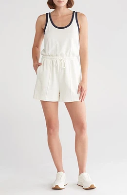 Sweaty Betty After Classic Organic Cotton Blend Romper Lily White at Nordstrom,