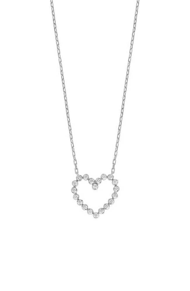 Bony Levy Liora Diamond Heart Pendant Necklace in 18K White Gold at Nordstrom