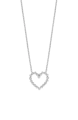 Bony Levy Liora Diamond Heart Pendant Necklace in 18K White Gold at Nordstrom