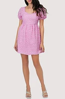 Lost + Wander Paloma Textured Minidress Pink at Nordstrom,