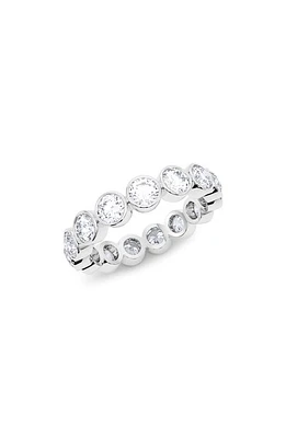 HauteCarat Round Cut Lab Created Diamond Eternity Ring in 18K Gold at Nordstrom