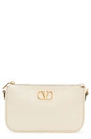 Valentino Garavani Mini VLOGO Leather Shoulder Bag in Ivory at Nordstrom