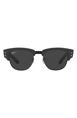 Ray-Ban Mega Clubmaster 50mm Polarized Square Sunglasses in Black Grey at Nordstrom