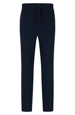 BOSS Waffle Cotton Blend Pajama Pants Dark Blue at Nordstrom,