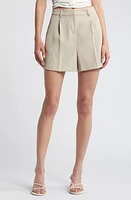 Open Edit Pleated High Waist Trouser Shorts at Nordstrom,