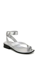 Naturalizer Birch Ankle Strap Sandal Silver Faux Leather at Nordstrom,