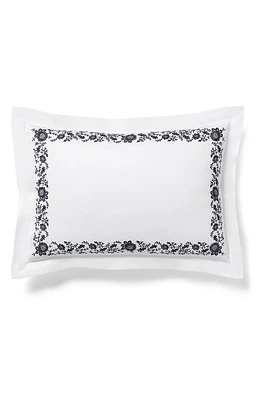 Ralph Lauren Eloise Embroidered Organic Cotton Pillow Sham in Polo Navy at Nordstrom