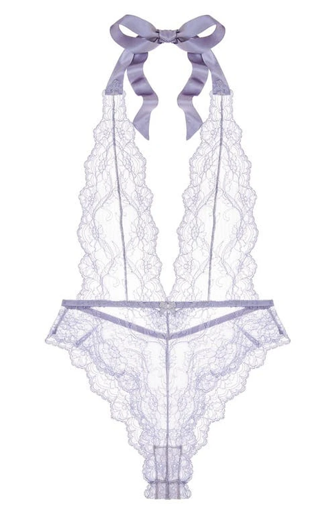 JOURNELLE Anais Lace Bodysuit in Lavander at Nordstrom, Size Small