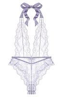 JOURNELLE Anais Lace Bodysuit in Lavander at Nordstrom, Size Small