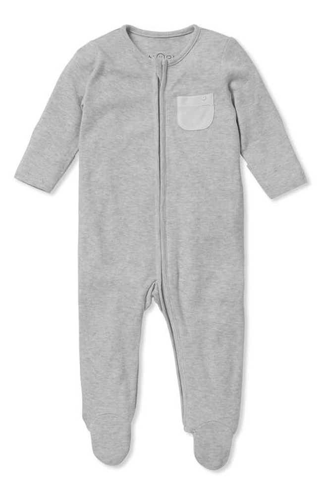 MORI Clever Zip Footie Gray Marl at Nordstrom,