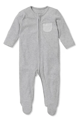 MORI Clever Zip Footie Gray Marl at Nordstrom,