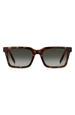 Marc Jacobs 53mm Gradient Square Sunglasses in Havana/Green Shaded at Nordstrom