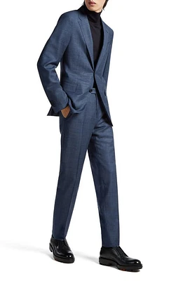 ZEGNA Trofeo Windowpane Plaid Wool Suit Blue at Nordstrom, Us