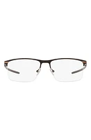 Oakley 56mm Rectangular Optical Glasses in Satin Black at Nordstrom