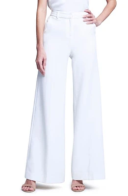 L'AGENCE Gavin Wide Leg Pants Ivory at Nordstrom,