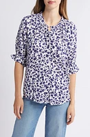 Bobeau Print Ruffle Blouse at Nordstrom,