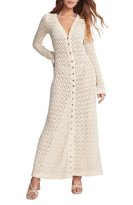 Capittana Alexandra Long Sleeve Cover-Up Maxi Dress in Ivory at Nordstrom