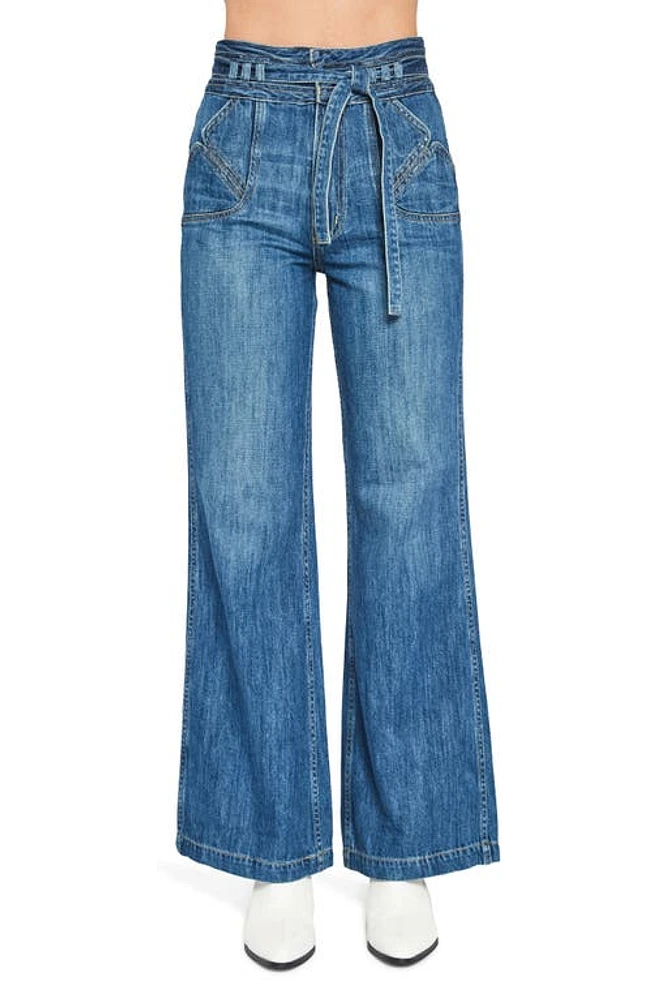 NOEND Bella Fashion Seamed Pocket Wide Leg Jeans in Odessa at Nordstrom, Size 26