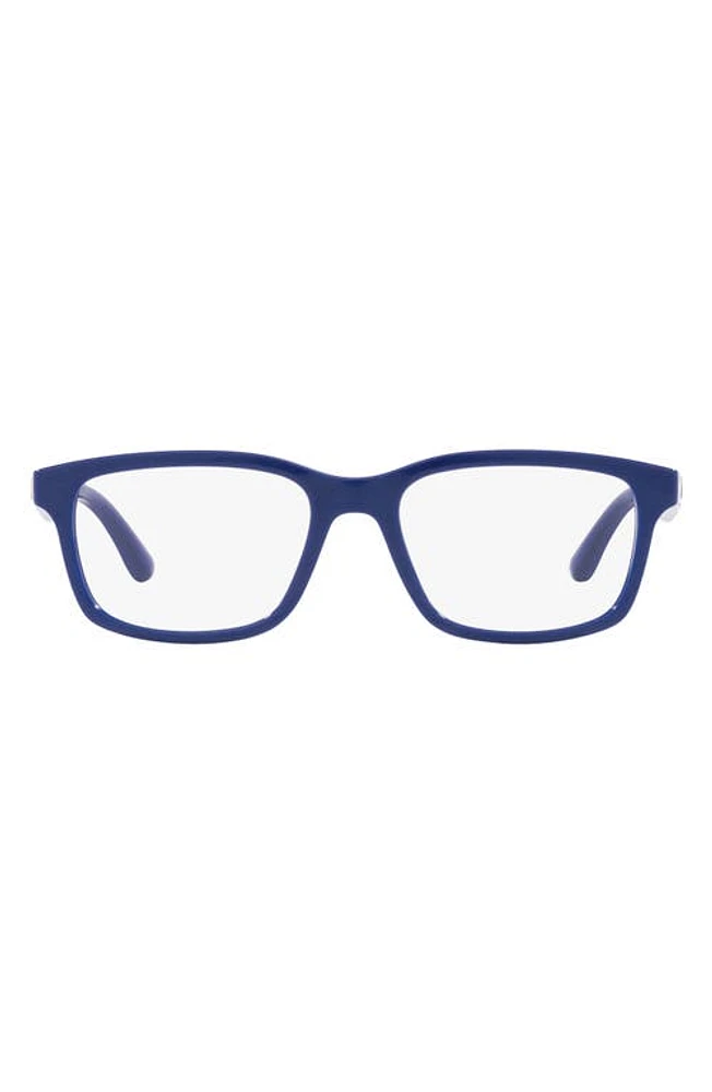 Dolce & Gabbana 48mm Rectangular Optical Glasses in Blue at Nordstrom